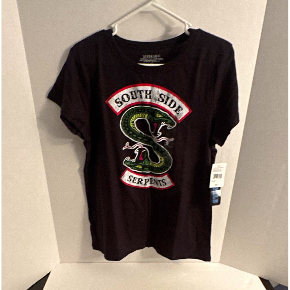 Riverdale Southside Serpents Snake Graphic Print Black Women’s T-Shirt Size L